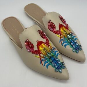Kurt Geiger London Otter Flat Slip On Rainbow
Rhinestone Gems Lobster Mules 41
